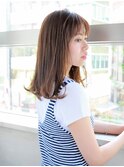 ベージュカラー ワンレン 大人かわいい★★