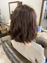 アフロート添田】暗め透明感カラー ラベージュビフォーアフター