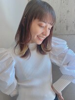 ルービック 梅田茶屋町(Rubik)&nbsp;小顔ウルフインナーカラーレイヤーボブ20代30代40代