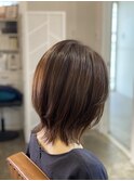 ナチュラルこなれミディ外ハネミディアム30代40代50代大人可愛い