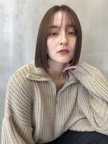 ロンドルーチェ 心斎橋(Lond luce)&nbsp;ダークアッシュ/ミディアムレイヤーカット［髪質改善/縮毛矯正］