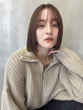 ロンドルーチェ 心斎橋(Lond luce) ダークアッシュ/ミディアムレイヤーカット［髪質改善/縮毛矯正］