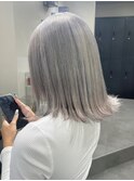 2749シルバーアッシュプラチナグレージュ外ハネボブバイカラー