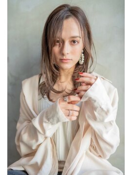 ケアリー 成増(Carelly) 大人かわいい前髪セシルカットココアブラウンフリンジウェーブ