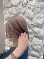 ロア 中目黒(loa)&nbsp;レイヤーロング/グレーベージュ/黒髪/前髪パーマ[中目黒]