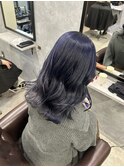 ネイビーブルー ブリーチカラー