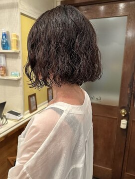 ラレイ(Lalei) 【白岩】パツっとボブ×スパイラルパーマ/ボブ/パーマ