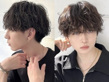 ロシェ 横浜店(loche)の写真/[カット+炭酸泉¥4200]爽やか好印象なモテヘア☆韓国風センターパート/スパイラルパーマ/ツイストスパイラル