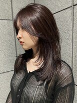 ノラギンザユー(NORA GINZA/U)&nbsp;レイヤーカット顔まわりカット顔まわりレイヤーラベンダー