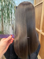 オリーブベージュ/髪質改善トリートメント/艶髪カラー