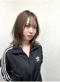 ミディアムレイヤー　シャギーカット　博多美容室