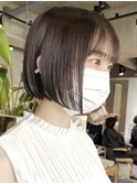 ショートヘア顔周りレイヤーブリーチダブルカラーショートボブ