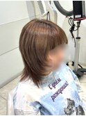 【レイヤーカット】ミディアムボブレイヤー