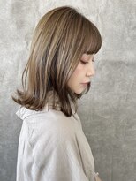 ハナレ(hanare)&nbsp;外ハネミディアム/シルキーベージュ/ハイライト/清須