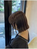 ボブ　パツッと切りっぱなし