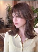 ブリーチ無し透明感カラーレイヤーカット