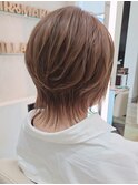 イメチェン丸みショートナチュラルウルフ30代40代50代田嶋6
