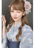 浴衣可愛いヘアアレンジ8/髪質改善/ヘアメイク/ヘアセット/韓国