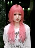 ロングウルフ/クラゲヘアー/モーヴピンク