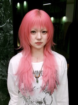 アドネ プライム(adne prime) ロングウルフ/クラゲヘアー/モーヴピンク