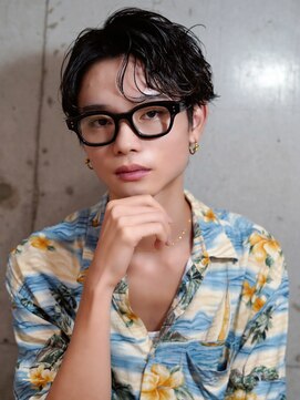 ライラ(Lyla) ウェットグランジかきあげショート　men's