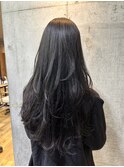 黒髪カタログ/クラゲヘアー/オリーブグレー/ラベンダー