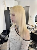 レイヤー/顔まわりレイヤー/ブロンドカラー