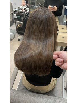 まろやかショコラベージュ×髪質改善