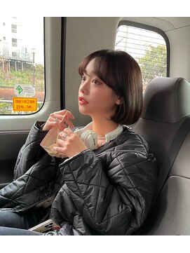 ナループロア ルームー(Nalu pu loa ROOMOO) コロンとした内巻きタンバル☆タッセルボブ/韓国ヘア/韓国ボブ