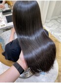 〇黒髪 縮毛矯正 髪質改善 オリーブベージュ アッシュベージュ