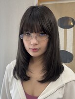 シベルバレー 横浜(sibell)&nbsp;ミディアムレイヤーカット顔周りレイヤーウルフハッシュカット