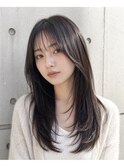韓国風レイヤーカット_調布顔周り前髪カットハッシュカット