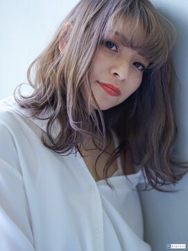 ヘアー ループアン(Hair Ruup ann) ラベンダーグレーの柔らかミディアム