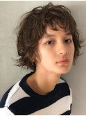 マニッシュショート ネイビーカラー フレンチボブ