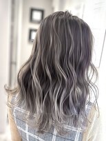 オーブ ヘアー ウル 北名古屋店(AUBE HAIR uru) 【AUBE HAIR】エアタッチハイライト_ネイビーグラデーション