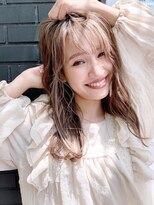 アイティーバイアルバム 八王子店(IT by ALBUM) 柔らかウェーブ_マロンベージュAラインボブかきあげロング_8555