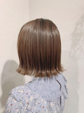 ボヌールヘア(BONHEUR HAIR) 【星川スグル】ボヌール綾瀬美容室 ハネボブ×アッシュベージュ