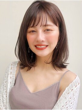 ガーデン 銀座(GARDEN) 黒髪 ボブルフ ネビージュ 小顔 ワンレン　顔周りレイヤー