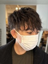 ナンバー ブラオ 名古屋栄(N° blao)&nbsp;ツーブロック　メンズカジュアル　ツイストパーマ　眉カット