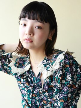 フリップビーアヴェダ(FLIP B AVEDA) 本八幡×前髪カット×外ハネボブ×イヤリングカラー