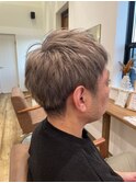 シルバー×メンズショート