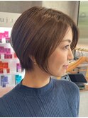 30代40代大人女性/前髪ありショートボブ/ショートヘア/髪質改善