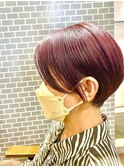 ダブルカラーピンクベージュベージュカラーケアブリーチ