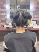 大人可愛いツインテールリボンヘアアレンジ