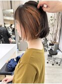 大人透明感髪質改善カラーインナーカラーハイライトベージュ