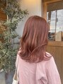 イロ 美容室(IRO+)&nbsp;ピンクやレッド、オレンジなど暖色カラー好きですっ！