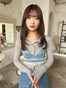 トレンチ(TRENCH) レイヤー ハッシュカット 赤味消し オリーブ