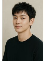 にもう&nbsp;ブルーブラック & スパイキーショート　フェザーパーマSM57