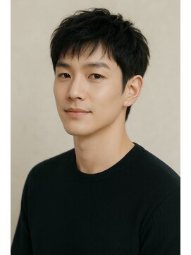 にもう ブルーブラック & スパイキーショート フェザーパーマSM57