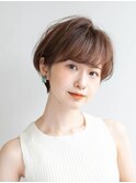 ショートボブミニウルフチェリーブラウン20代30代40代50代